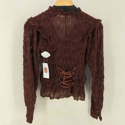マウジー moussy RUFFLE LACY CUT ブラウス レディース FREE