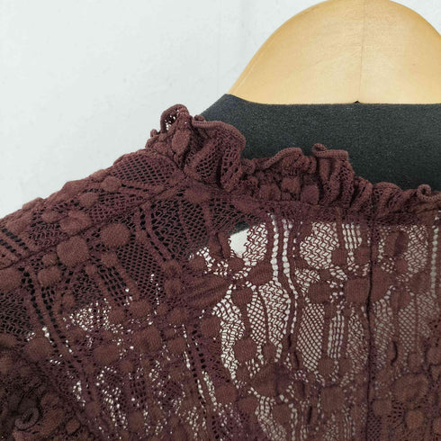 マウジー moussy RUFFLE LACY CUT ブラウス レディース FREE