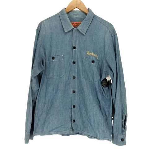 テンダーロイン TENDERLOIN 初期タグ DURABLE PRESS ロゴ刺繍デザインワークシャツ メンズ JPN:M