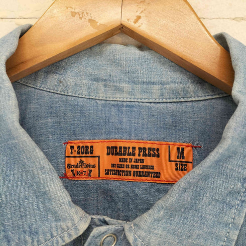 テンダーロイン TENDERLOIN 初期タグ DURABLE PRESS ロゴ刺繍デザインワークシャツ メンズ JPN:M