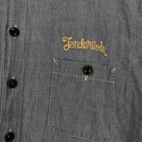 テンダーロイン TENDERLOIN 初期タグ DURABLE PRESS ロゴ刺繍デザインワークシャツ メンズ JPN:M