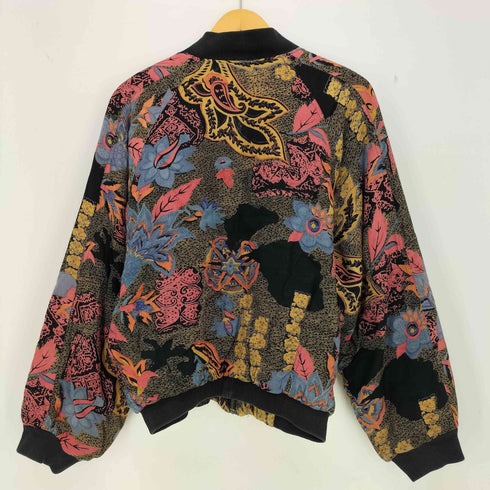 花柄 ラグラン ジップアップブルゾン レディース import:S