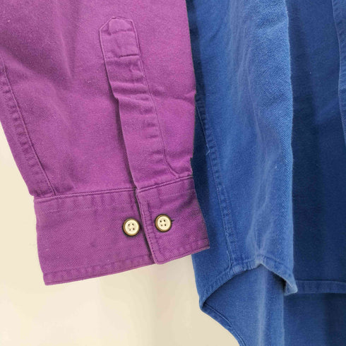 COLOURS by ALEXANDER JULIAN パッチワーク L/S ボタンダウン シャツ メンズ import:M