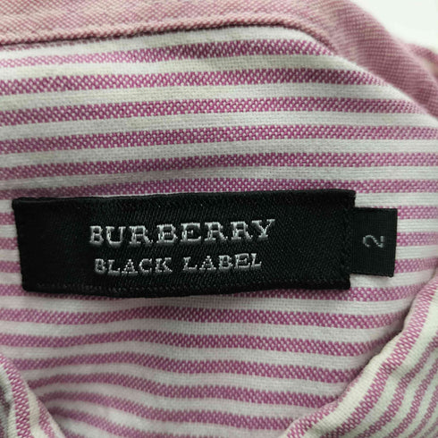 バーバリーブラックレーベル BURBERRY BLACK LABEL ストライプ ボタンダウンシャツ メンズ 2