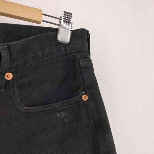 リーバイス Levis UK製 ボタン裏311刻印 501 後染めブラックデニム リメイク ショーツ メンズ 34inch