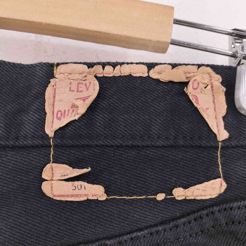 リーバイス Levis UK製 ボタン裏311刻印 501 後染めブラックデニム リメイク ショーツ メンズ 34inch