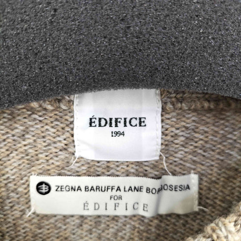 エディフィス EDIFICE ZEGNA BARUFFA LANE BORGOSESIA ケーブルニットウールセーター メンズ JPN:S