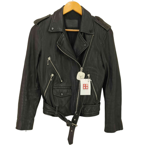 オールセインツ ALLSAINTS ラムレザー ライダースジャケット レディース UK:6