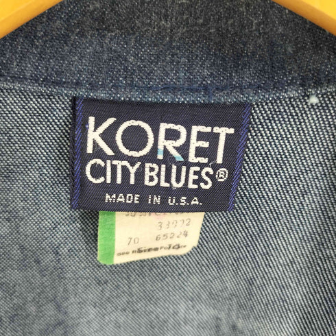 80S KORET CITY BLUES USA製 2B デニム テーラード ジャケット レディース 70