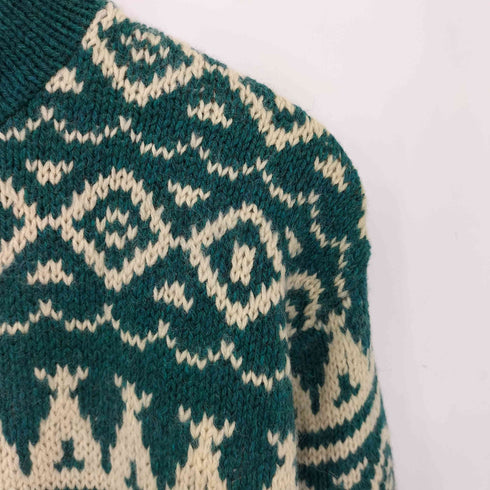 エルエルビーン L.L.Bean 80S MADE IN USA ノルディックジップニットセーター メンズ import:L