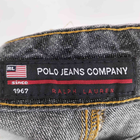 ポロジーンズカンパニーラルフローレン POLO JEANS COMPANY RALPH LAUREN SIDE TAB CHINO ブラックバギーデニムパンツ メンズ 33×30