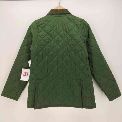ラベンハム LAVENHAM 英国製 襟コーデュロイ スナップボタン キルティング ジャケット レディース 36