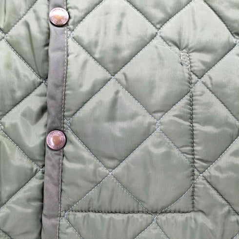 ラベンハム LAVENHAM 英国製 襟コーデュロイ スナップボタン キルティング ジャケット レディース 36