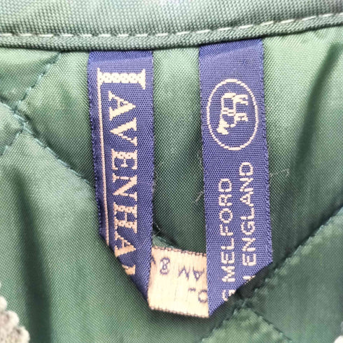 ラベンハム LAVENHAM 英国製 襟コーデュロイ スナップボタン キルティング ジャケット レディース 36