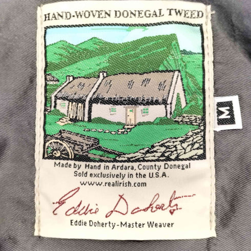 HAND-WOVEN-DONEGAL TWEED ヘリンボーン キャスケット メンズ JPN:M