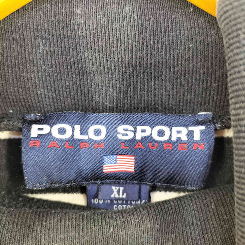 ポロスポーツラルフローレン POLO SPORT RALPH LAUREN ポニー刺繍 ボーダー タートルネック カットソー メンズ import:XL