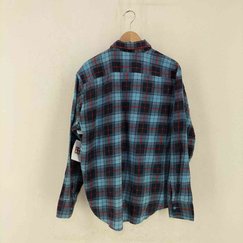 timber run チェック コットン プリントネルシャツ メンズ import:XL
