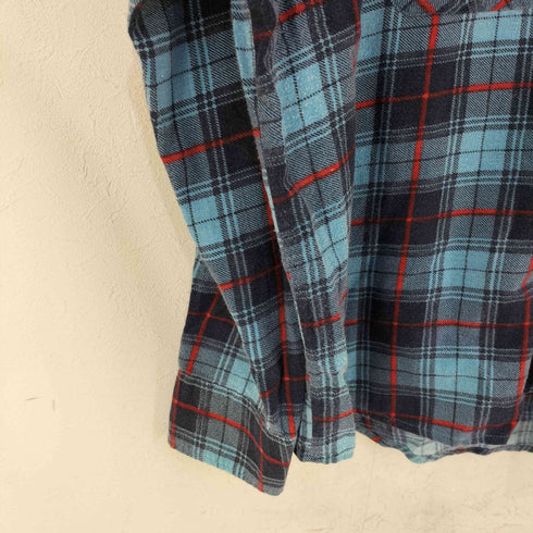 timber run チェック コットン プリントネルシャツ メンズ import:XL