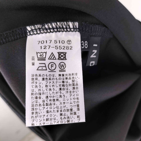 インディヴィ INDIVI ジップネック コクーンサテンワンピース レディース 38