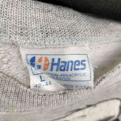 ヘインズ Hanes USA製 キャラクタープリント ラグランスウェット メンズ import:L