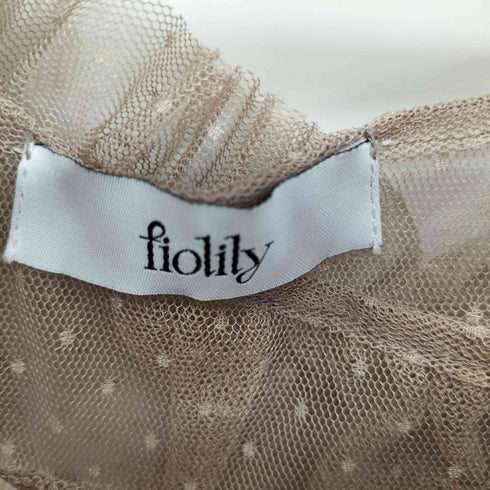 FIOLILY ドットチュールアシンメトリートップス レディース