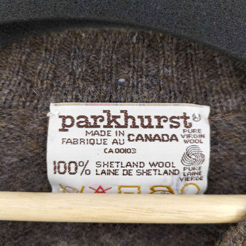 parkhurst カナダ製 シェットランドウール アーガイルニット メンズ