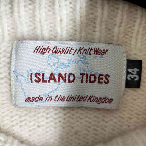 ISLAND TIDES ラムズウール リブ編み タートルネック プルオーバー レディース 34