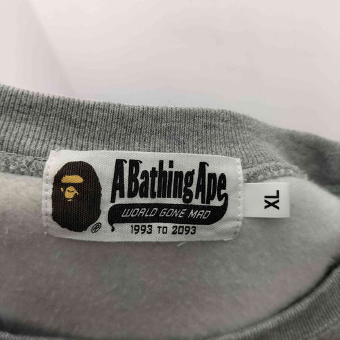 アベイシングエイプ A BATHING APE ロゴプリント クルーネックスウェット メンズ JPN:XL