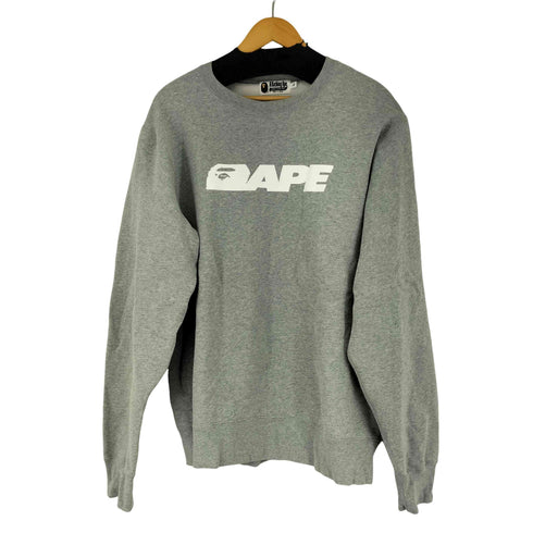 アベイシングエイプ A BATHING APE ロゴプリント クルーネックスウェット メンズ JPN:XL