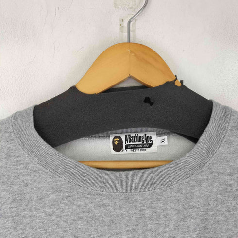 アベイシングエイプ A BATHING APE ロゴプリント クルーネックスウェット メンズ JPN:XL