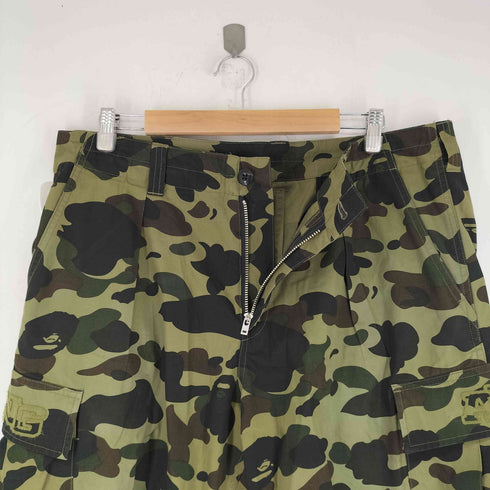 アベイシングエイプ A BATHING APE カモフラ ストレートカーゴパンツ メンズ JPN:XL