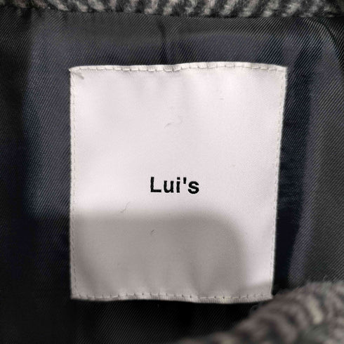 ルイス Luis 2020AW ヘリンボーン柄 ウール混 スタンドカラー ジップアップコート メンズ FREE