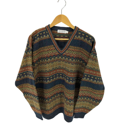 HIGHLAND GLEN 総柄 Vネックニット メンズ 2
