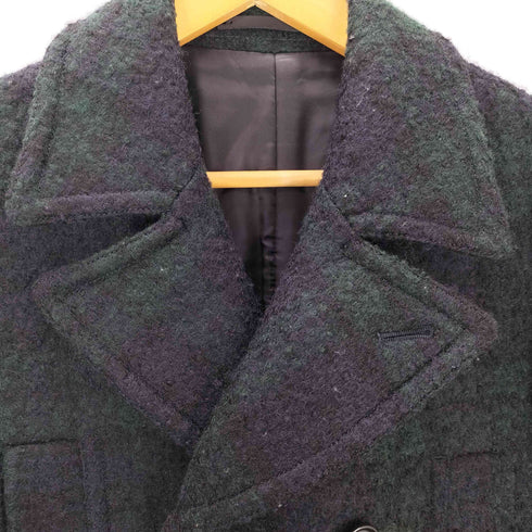 ピーエスポールスミス PS Paul Smith 裏地花柄 圧縮ウール Pコート メンズ M