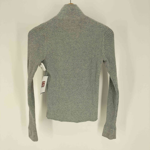 ポロジーンズカンパニーラルフローレン POLO JEANS COMPANY RALPH LAUREN 星条旗 ロゴ 刺繍 ハーフジップ ハイネック コットン リブ ニット レディース import:S