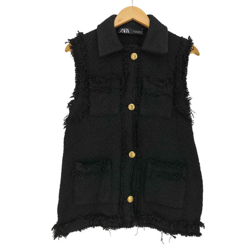 ザラ ZARA ツイードベスト レディース import:S