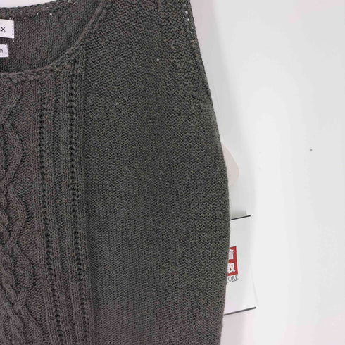 Fabiane Roux Imported Yarn コットン リネン ケーブルニット トップ レディース