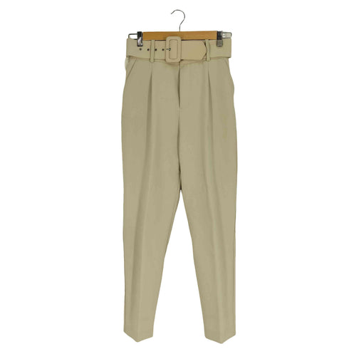 ザラ ZARA ハイウエスト ベルト付き テーパードスラックス レディース XS