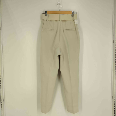 ザラ ZARA ハイウエスト ベルト付き テーパードスラックス レディース XS
