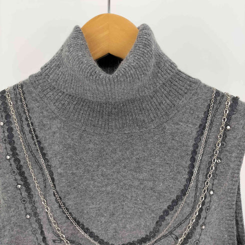 ブラーミン Brahmin ノースリーブ ハイネック ネックレス ニット レディース JPN:38