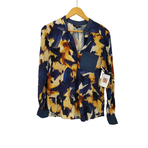 デシグアル Desigual 総柄レーヨンプルオーバーシャツ レディース import:S