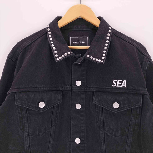 ウィンダンシー WIND AND SEA STUTTED DENIM JACKET メンズ import:M