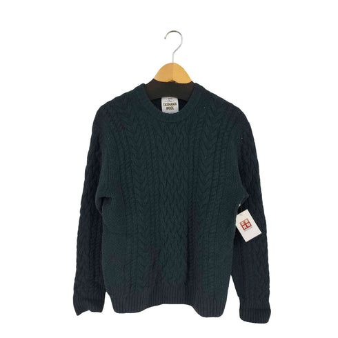 ユナイテッドアローズグリーンレーベルリラクシング UNITED ARROWS green label relaxing TASMANI WOOL ケーブル クルーネックニット メンズ