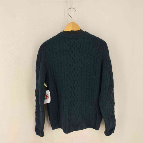 ユナイテッドアローズグリーンレーベルリラクシング UNITED ARROWS green label relaxing TASMANI WOOL ケーブル クルーネックニット メンズ