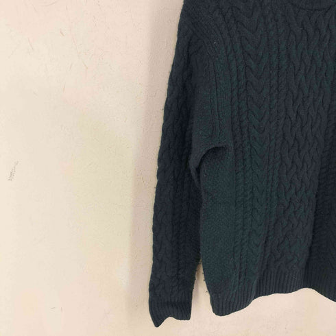 ユナイテッドアローズグリーンレーベルリラクシング UNITED ARROWS green label relaxing TASMANI WOOL ケーブル クルーネックニット メンズ