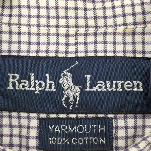ラルフローレン RALPH LAUREN YARMOUTH チェック柄ボタンダウンシャツ メンズ 16-33