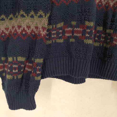 エディーバウアー Eddie Bauer 80S 黒タグ後期 MADE IN USA コットンニット メンズ JPN:XL