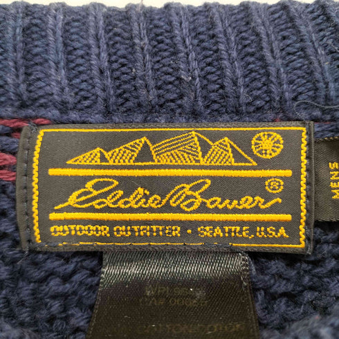 エディーバウアー Eddie Bauer 80S 黒タグ後期 MADE IN USA コットンニット メンズ JPN:XL