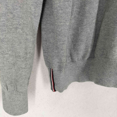 トミーヒルフィガー TOMMY HILFIGER ロゴ刺繍ハーフジップコットンニット メンズ L