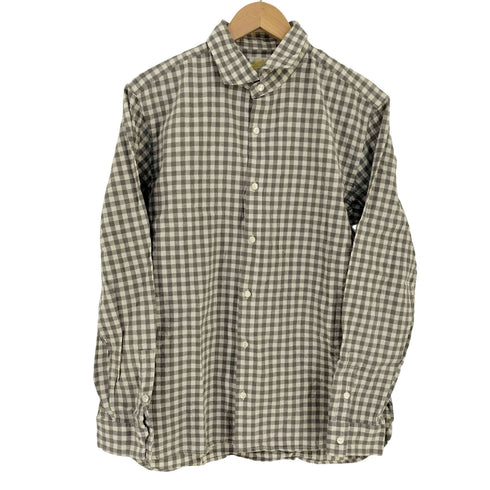 バーンズ アウト フィッターズ BARNS OUT FITTERS コットンリネンギンガムチェック レギュラーカラーシャツ メンズ JPN:2